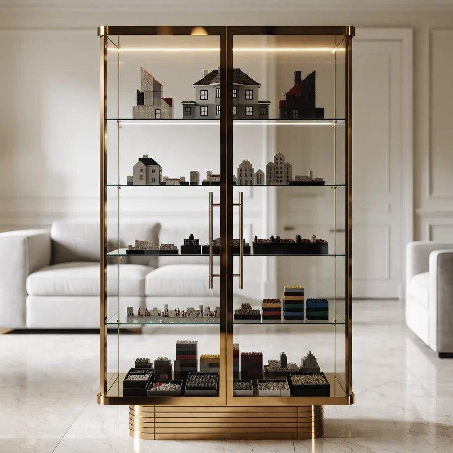 Detolf cabinet used to showcase Lego Star Wars collection